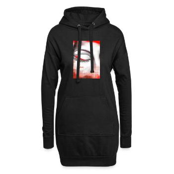 Herz und Liebe auf Highlight - Hoodie-Kleid - Schwarz - Vorne