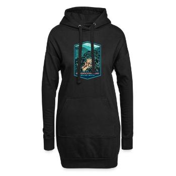 Illustration Schloss Hohenschwangau, Bayern - Hoodie-Kleid - Schwarz - Vorne
