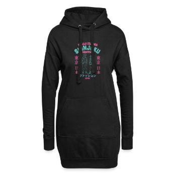 World Famous Shinjuku shopping district - Hoodie-Kleid - Schwarz - Vorne