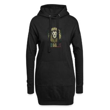 reggae music conquering lion - Sweat-shirt à capuche long Femme - noir - Devant