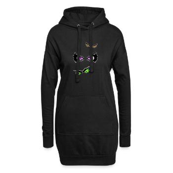 Halloweenaugen böse - Hoodie-Kleid - Schwarz - Vorne