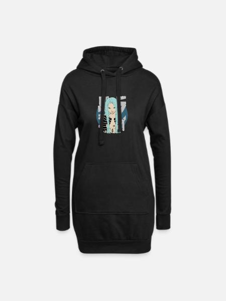 Blue - Hoodie-Kleid - Schwarz