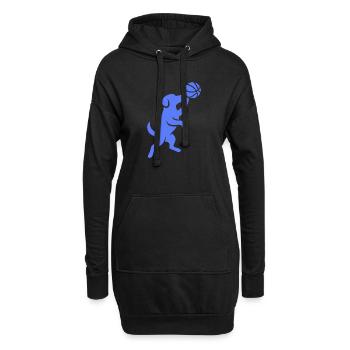Minimalistische Silhouette Basketballspieler Wurf - Hoodie-Kleid - Schwarz - Vorne