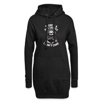 Il y a 99 % de chances que je m’en fiche - Sweat-shirt à capuche long Femme - noir - Devant
