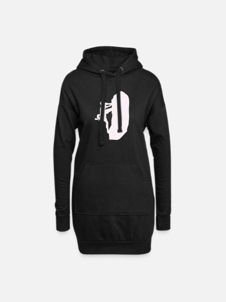 klettern_bergsteigen_silhouette- - Hoodie Dress - black