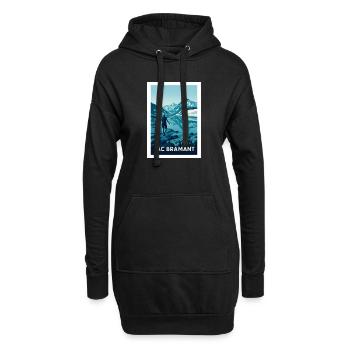 Alpines Wandern am Bramantsee - Hoodie-Kleid - Schwarz - Vorne