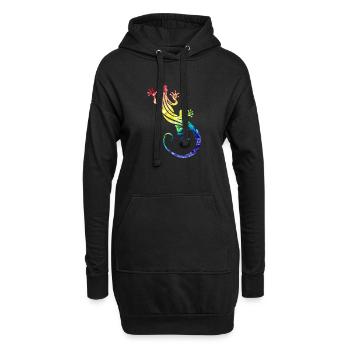 Big_G - Sweat-shirt à capuche long Femme - noir - Devant