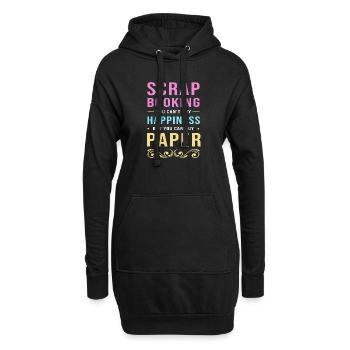 Album de scrapbooking - Sweat-shirt à capuche long Femme - noir - Devant