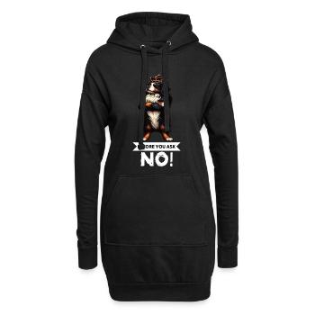 Avant de demander les chiens de montagne bernois - Sweat-shirt à capuche long Femme - noir - Devant
