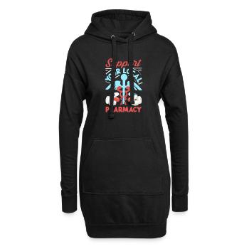 Apotheker Pharmazeutisch-technischer - Hoodie-Kleid - Schwarz - Vorne