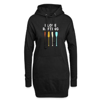 Kayak en bateau à aubes Kayak Rafting - Sweat-shirt à capuche long Femme - noir - Devant