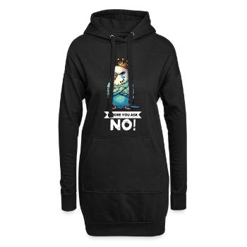 Avant que tu ne demandes à Perruche Welli Wellis - Sweat-shirt à capuche long Femme - noir - Devant
