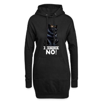 Avant de demander Bergers Noirs - Sweat-shirt à capuche long Femme - noir - Devant
