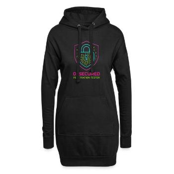 Bouclier 0xSécurisé testeur d'intrusion cyber - Sweat-shirt à capuche long Femme - noir - Devant