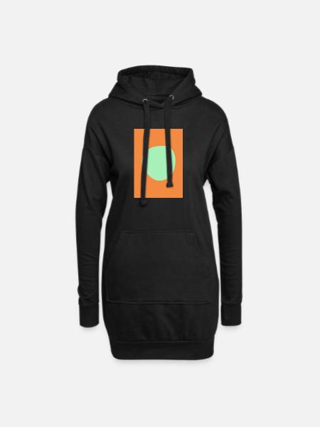 Zusammenfassung - Hoodie-Kleid - Schwarz