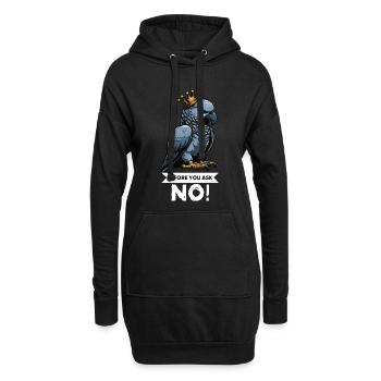 Before You Ask Graupapagei Papagei Papageienhalter - Hoodie-Kleid - Schwarz - Vorne