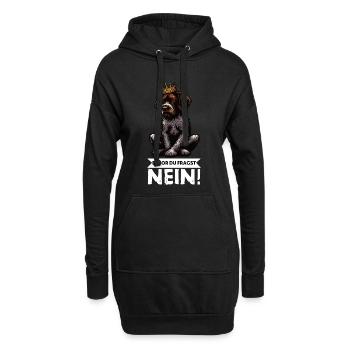 Bevor Du Fragst Nein Deutsch Drahthaar Drahthaare  - Hoodie-Kleid - Schwarz - Vorne
