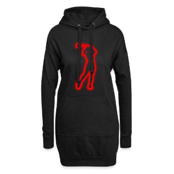 Golfer Golfspieler Golfen Mädchen Damen Golf - Hoodie-Kleid - Schwarz - Vorne