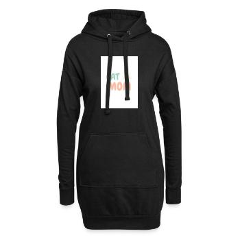 Cat Mom Katzenliebhaber Design - Hoodie-Kleid - Schwarz - Vorne