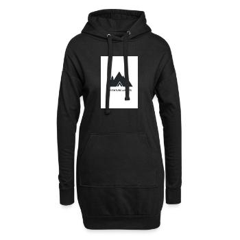 Adventure Awaits Berge Design - Hoodie-Kleid - Schwarz - Vorne