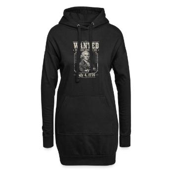 Recherché pour trahison – 4 juillet drôle – Jef - Sweat-shirt à capuche long Femme - noir - Devant