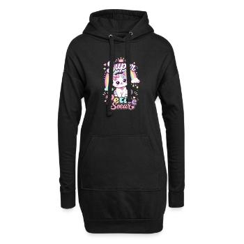 Super Petite Sœur Chat Mignon - Kawaii - Sweat-shirt à capuche long Femme - noir - Devant