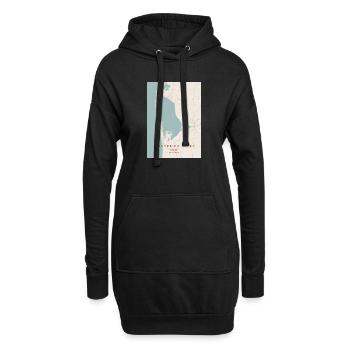 Danemark du fjord de Ringkøbing - Sweat-shirt à capuche long Femme - noir - Devant