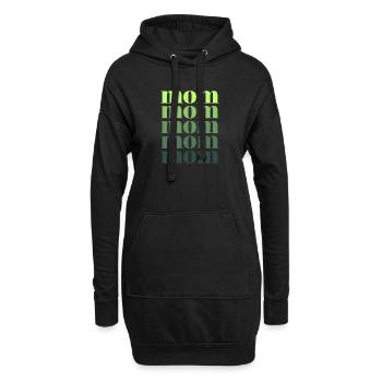 mom grün - Hoodie-Kleid - Schwarz - Vorne