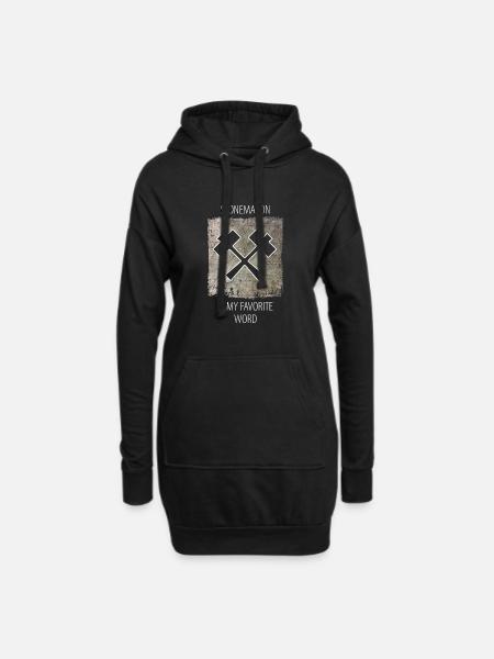 Steinmetz Steinbildhauer Spruch - Hoodie-Kleid - Schwarz