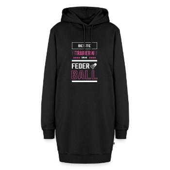 Beste Federball Trainerin Federballtrainerin - Hoodie-Kleid - Schwarz - Vorne