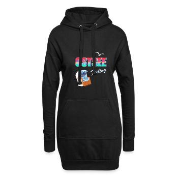 Sensation de la mer Baltique - Sweat-shirt à capuche long Femme - noir - Devant