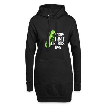 Sorry Can't Lizards Bye - Hoodie-Kleid - Schwarz - Vorne