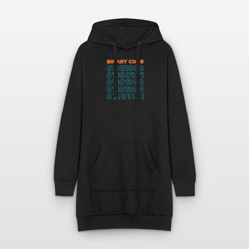 Binary code Hoodie Dress