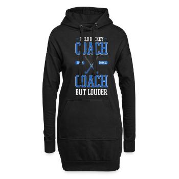 Hockey hockey de hockey coach - Sweat-shirt à capuche long Femme - noir - Devant