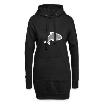 Coole Hai Illustration für alle Designs - Hoodie-Kleid - Schwarz - Vorne