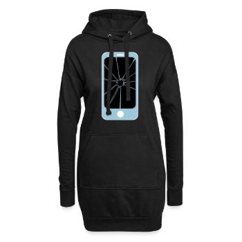 spider app - Hoodie-Kleid - Schwarz - Vorne