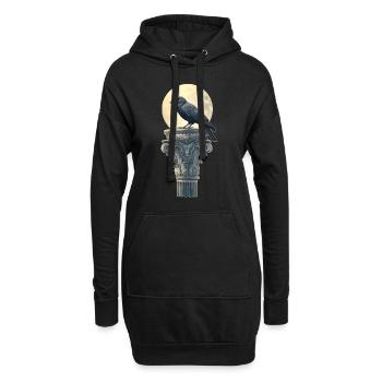Rabe - Hoodie-Kleid - Schwarz - Vorne