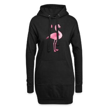 FLAMINGO - Sweat-shirt à capuche long Femme - noir - Devant