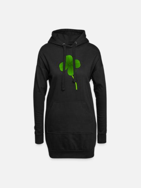 Trèfle - Sweat-shirt à capuche long Femme - noir