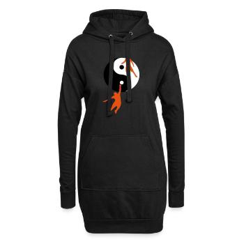 Basketballspieler - Hoodie-Kleid - Schwarz - Vorne
