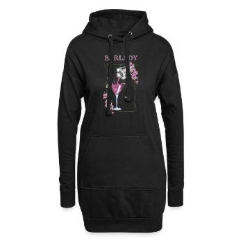 Barman - Sweat-shirt à capuche long Femme - noir - Devant