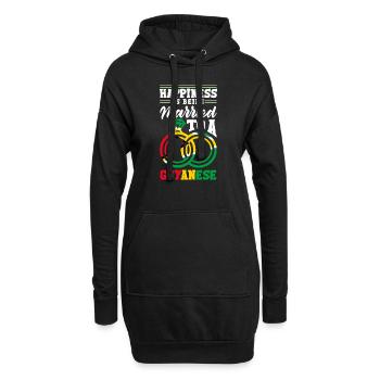 Guyana Flag Le bonheur est d’être marié à un - Sweat-shirt à capuche long Femme - noir - Devant