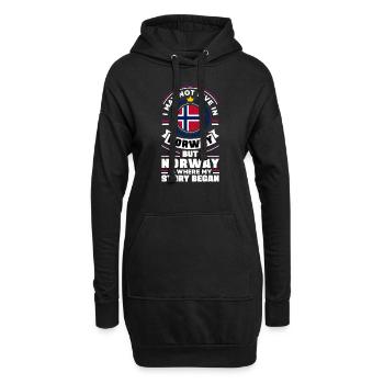 Norwegen Norwegisch Norwegen Flagge Norwegen National - Hoodie-Kleid - Schwarz - Vorne