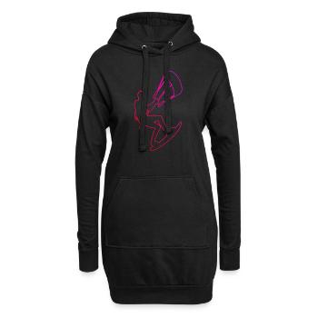 Kitesurf Kitesurfing Kiten Kitesurfer Kite - Hoodie Dress - black - Front