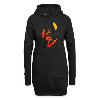 Cerf-volant Cerf-volant homme Kitesurf femme Kitesurf - Sweat-shirt à capuche long Femme - noir - Devant