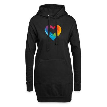 Amour pour la communauté LGBTQIA+ - Sweat-shirt à capuche long Femme - noir - Devant