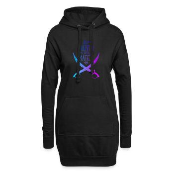 Sabre de pirate - Sweat-shirt à capuche long Femme - noir - Devant