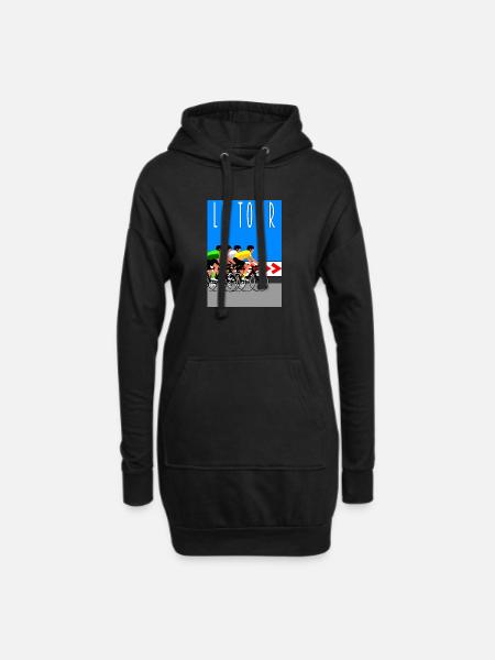 Lass unser - Hoodie-Kleid - Schwarz