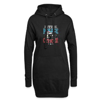Future Police Officer - Sweat-shirt à capuche long Femme - noir - Devant