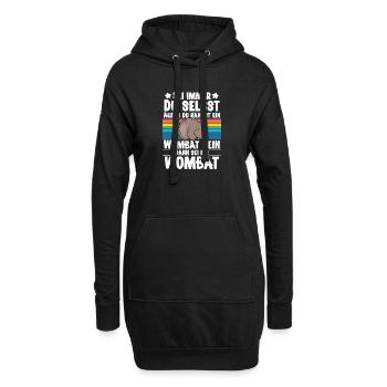 Wombat - Hoodie-Kleid - Schwarz - Vorne